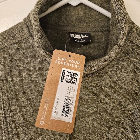 Eddie Bauer Ladies Radiator Fleece 1/4 Zip Pullover Alder Small NEW WITH TAGS - Picture 5 of 7
